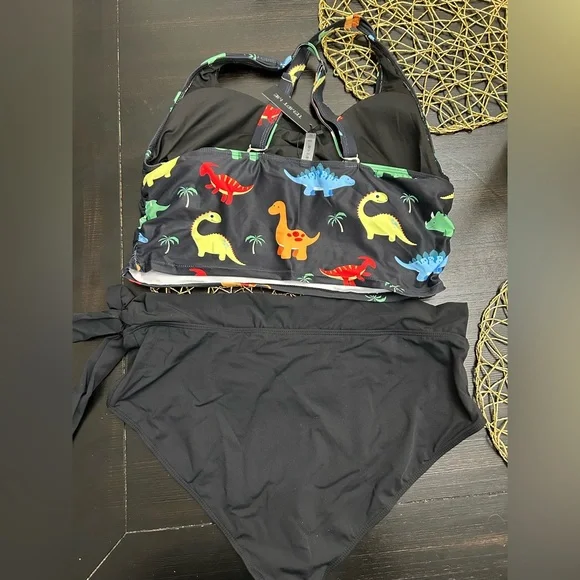 Tempt Me Two Piece Swimsuits - Women High Waisted Bikini Scoop Neck Bathing Suit - Picture 6 of 7